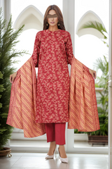 Saya Printed Premium Cotton Viscose 3PC - U01-24319-12B