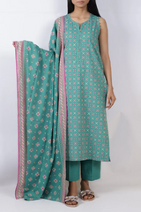 Saya Printed Premium Cotton Viscose 3PC - U01-24319-13A