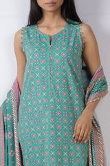 Saya Printed Premium Cotton Viscose 3PC - U01-24319-13A