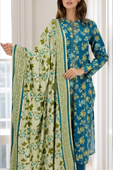 Saya Printed Premium Cotton Viscose 3PC - U01-24319-15C
