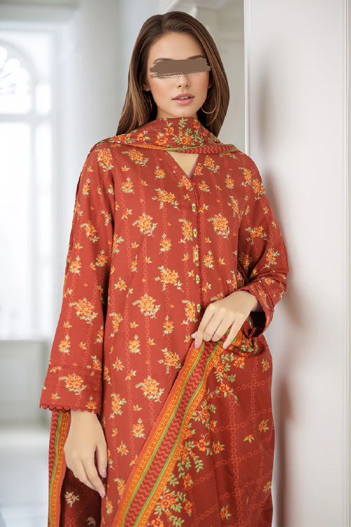 Saya Printed Premium Cotton Viscose 3PC - U01-24319-18B