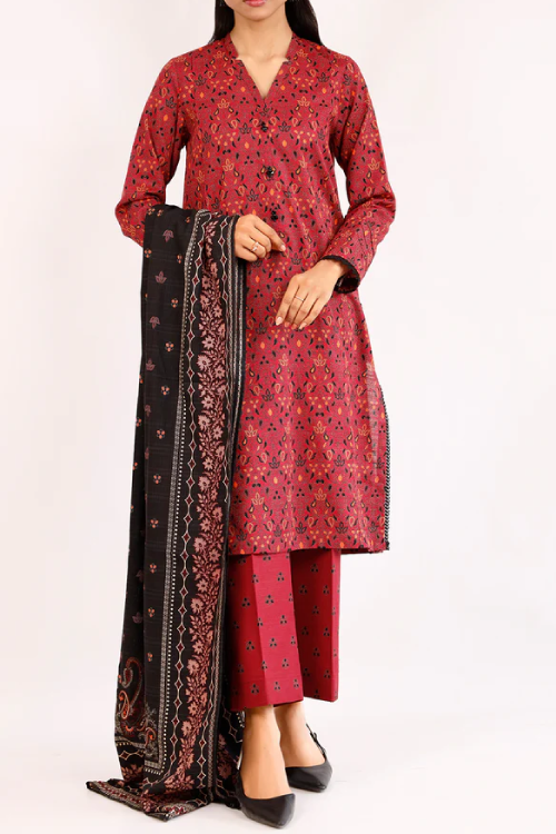 Saya Printed Premium Khaddar 3PC - U04-24386-01B