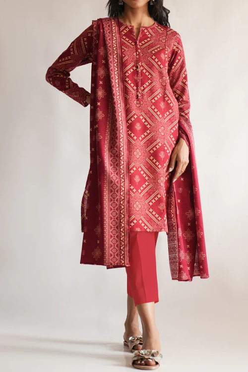 Saya Printed Premium Khaddar 3PC - U04-24386-04A