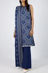 Saya Printed Premium Khaddar 3PC - U04-24386-04B