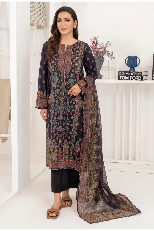 Limelight Summer Printed Lawn 2-Piece Black-U3509