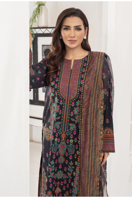 Limelight Summer Printed Lawn 2-Piece Black-U3509
