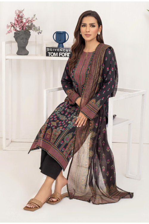 Limelight Summer Printed Lawn 2-Piece Black-U3509