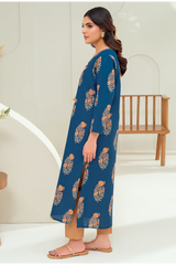 Limelight Summer Printed Lawn Shirt Blue 1-Piece-U3942