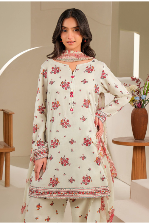 Limelight Summer Printed Lawn 3-Piece Beige-U4030
