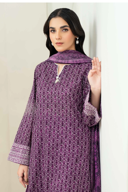 Limelight Summer Printed Lawn 3-Piece Purple-U4245