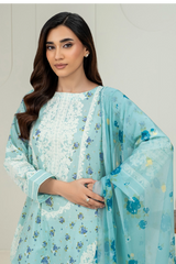 Limelight Summer Printed Lawn 3-Piece Blue-U4277