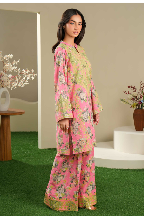 Limelight Summer Printed Cambric 2-Piece Pink-U4288