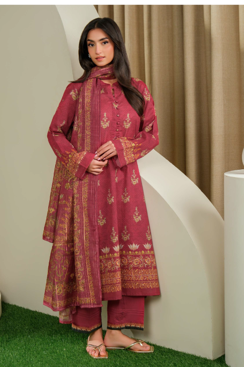 Limelight Summer Printed Lawn 3-Piece Red-U4305