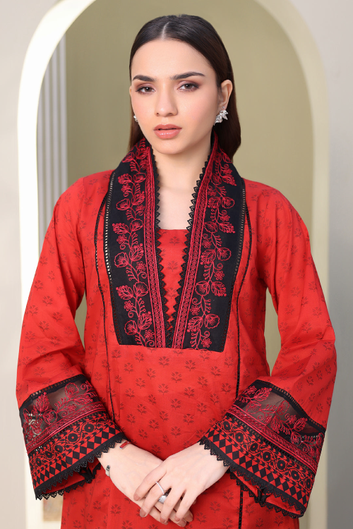 Zellbury Summer Print Embroidered Lawn Shirt 2 Piece - WUS25E20168