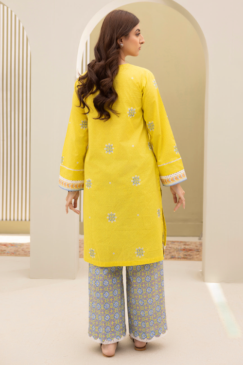 Zellbury Summer Print Embroidered Lawn Shirt 2 Piece - WUS25E20310