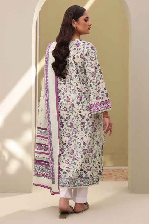 Zellbury Summer Print Embroidered Lawn Shirt 2 Piece - WUS25E20313