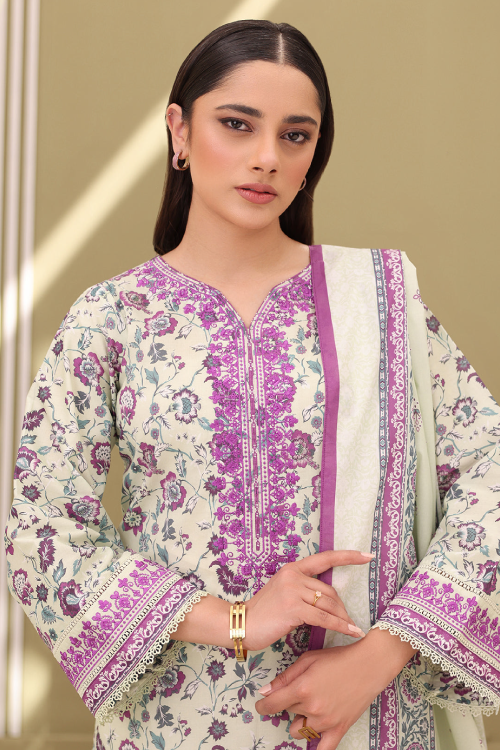 Zellbury Summer Print Embroidered Lawn Shirt 2 Piece - WUS25E20313