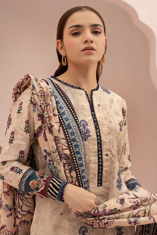 Zellbury Summer Print Embroidered Lawn Shirt 2 Piece - WUS25E20314