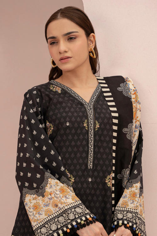 Zellbury Summer Print Embroidered Lawn Shirt 2 Piece - WUS25E20377