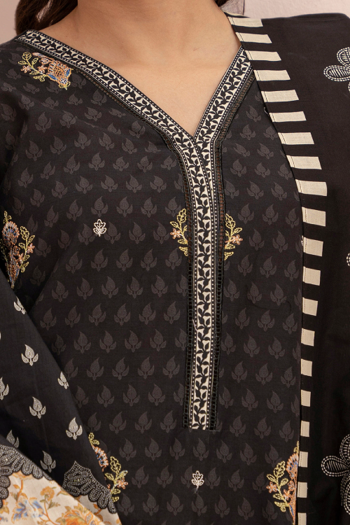 Zellbury Summer Print Embroidered Lawn Shirt 2 Piece - WUS25E20377