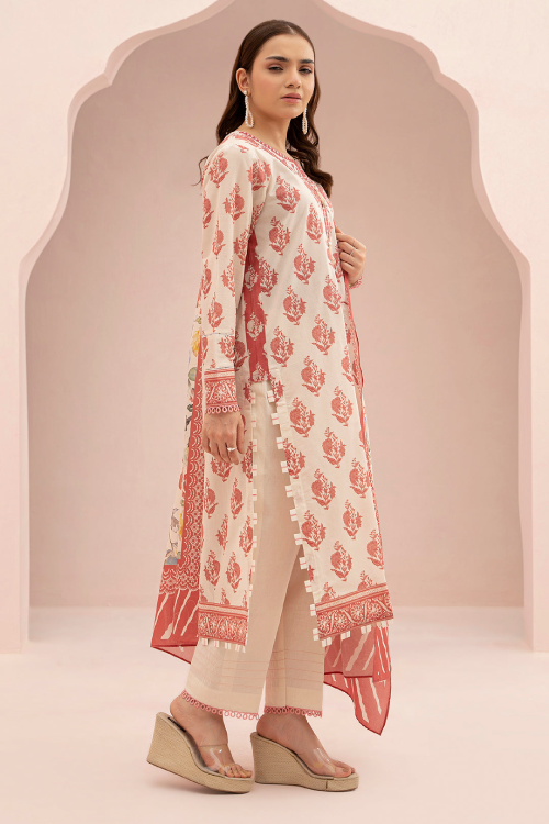Zellbury Summer Print Embroidered Lawn Shirt 2 Piece - WUS25E20563