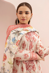 Zellbury Summer Print Embroidered Lawn Shirt 2 Piece - WUS25E20563