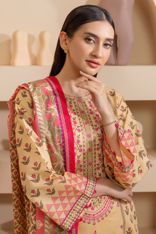 Zellbury Summer Printed Embroidered Lawn 3-Piece - WUS25E30278