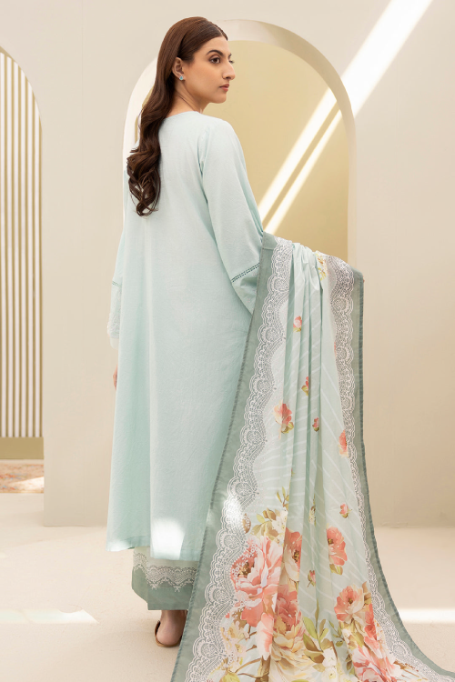 Zellbury Summer dyed embroider dobby Lawn  3 Piece - WUS25E30287