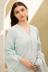 Zellbury Summer dyed embroider dobby Lawn  3 Piece - WUS25E30287