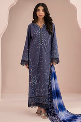 Zellbury Summer Dyed Embroidered Cambric 3 Piece - WUS25E30352