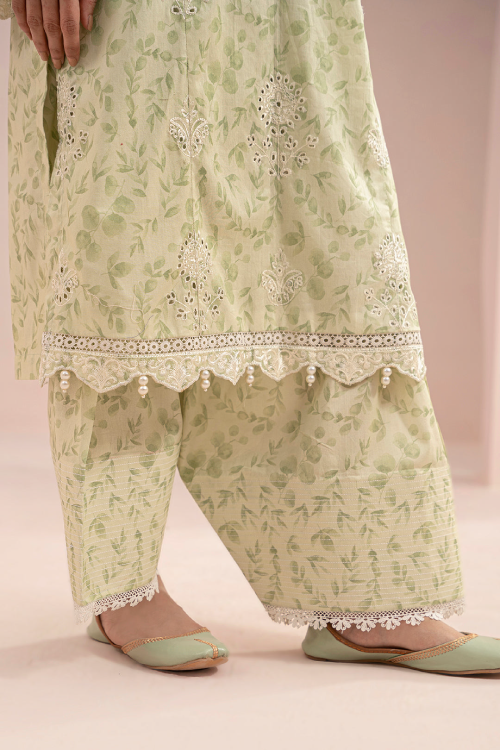 Zellbury Summer Digital Print Embroidered Cambric 3 Piece - WUS25E30354