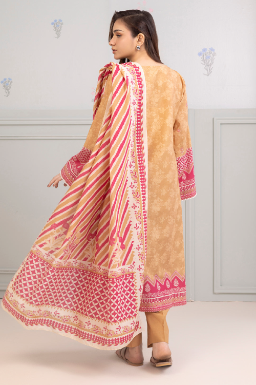 Zellbury Summer Print Embroidered Textured Lawn 3 Piece - WUS25E30401