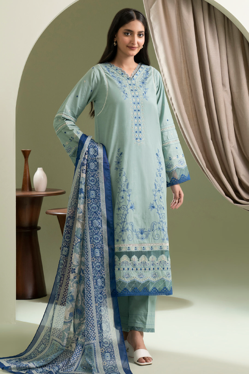 Zellbury Summer dyed Embroidered Lawn 3 Piece - WUS25E30463