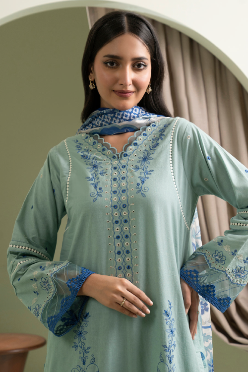 Zellbury Summer dyed Embroidered Lawn 3 Piece - WUS25E30463