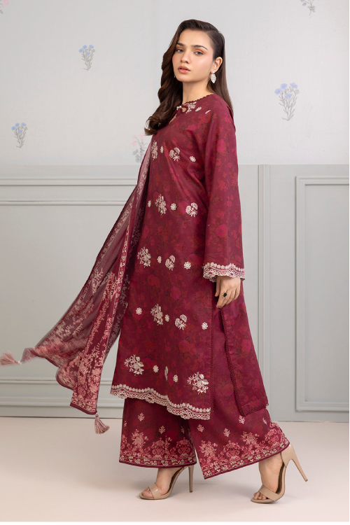 Zellbury Summer Printed Embroidered Lawn 3-Piece - WUS25E30524