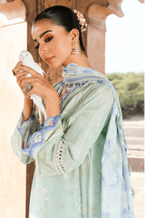 Zellbury digital printed embroidered chikankari Lawn shirt-WUS25E30529