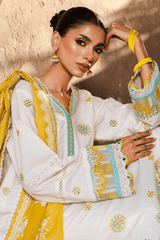 Zellbury dyed embroidered chikankari Lawn shirt-WUS25E30804