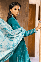 Zellbury dyed chikankari Lawn shirt-WUS25E30823