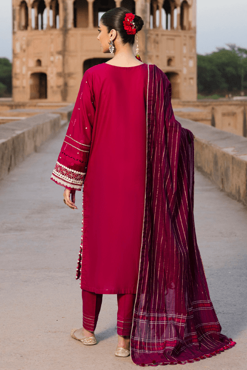 Zellbury chikankari Lawn shirt-WUS25E30824