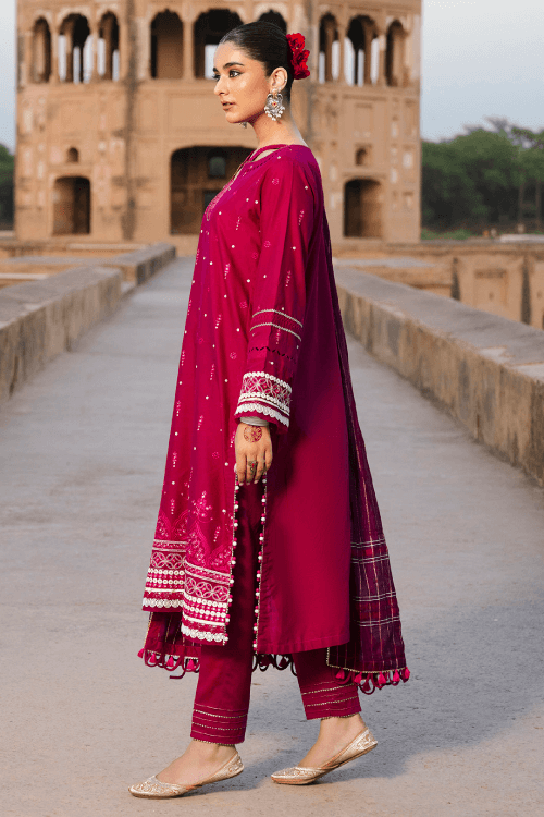 Zellbury chikankari Lawn shirt-WUS25E30824