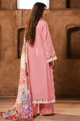 Zellbury dyed embroidered chikankari Lawn shirt-WUS25E30825