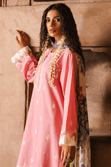 Zellbury dyed embroidered chikankari Lawn shirt-WUS25E30825