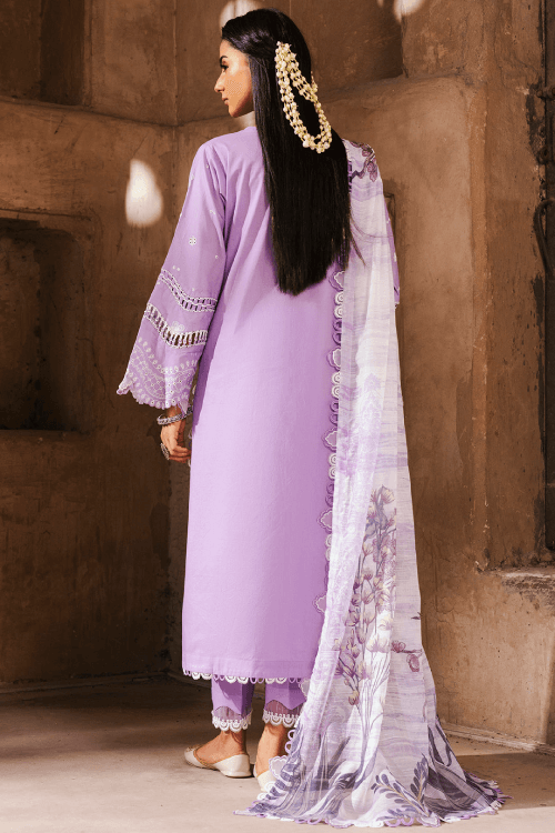 Zellbury dyed chikankari Lawn shirt-WUS25E30827