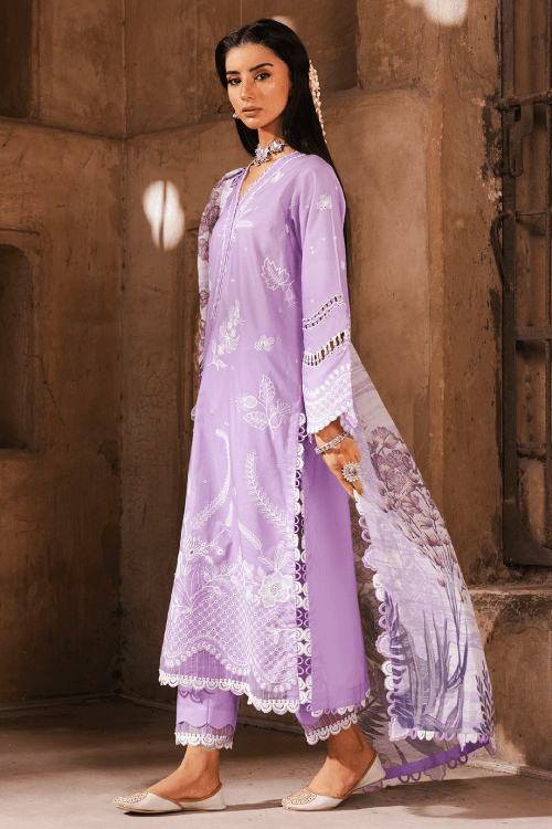 Zellbury dyed chikankari Lawn shirt-WUS25E30827