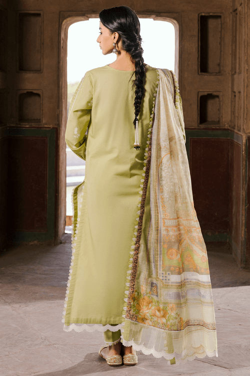Zellbury dyed chikankari Lawn shirt-WUS25E30828