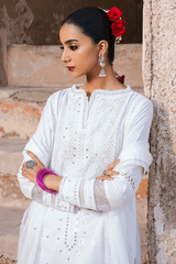 Zellbury dyed embroidered chikankari Lawn shirt-WUS25E30831