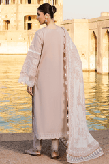 Zellbury dyed embroidered chikankari Lawn shirt-WUS25E30833