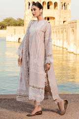 Zellbury dyed embroidered chikankari Lawn shirt-WUS25E30833