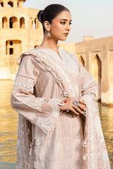 Zellbury dyed embroidered chikankari Lawn shirt-WUS25E30833