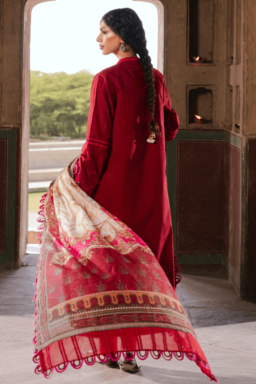 Zellbury dyed chikankari Lawn shirt-WUS25E30835